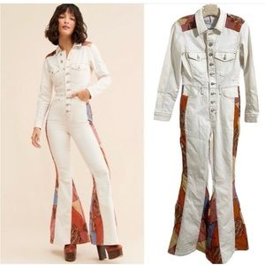 Free People Patchwork Jumpsuit- NEW- Size Small